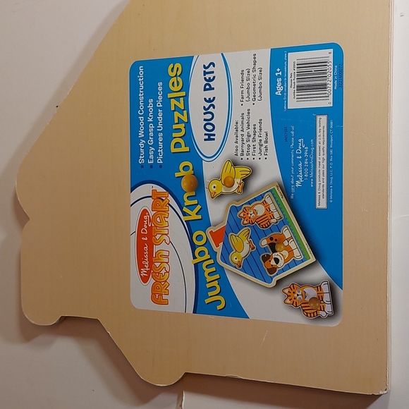 Fisher-Price Farm Animals Melissa & Doug Jumbo Knob House Pet Wood Puzzles LOT 3 - Picture 6 of 6